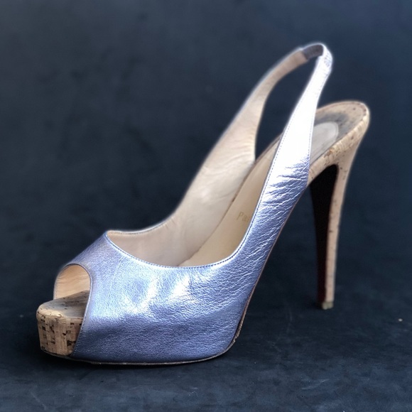 Christian Louboutin Shoes - CHRISTIAN LOUBOUTIN cork platform peep toe heels